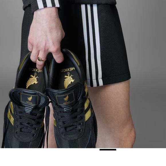 Adidas Mexico Sambas FMF Men's Black and Gold Sneakers 7.8 men’s women’s 8.5 new - Picture 6 of 11
